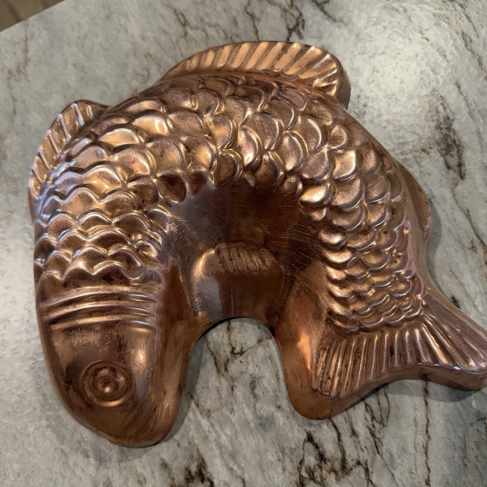 Vtg Copper Fish Gelatin Mold‎ Wall Decor